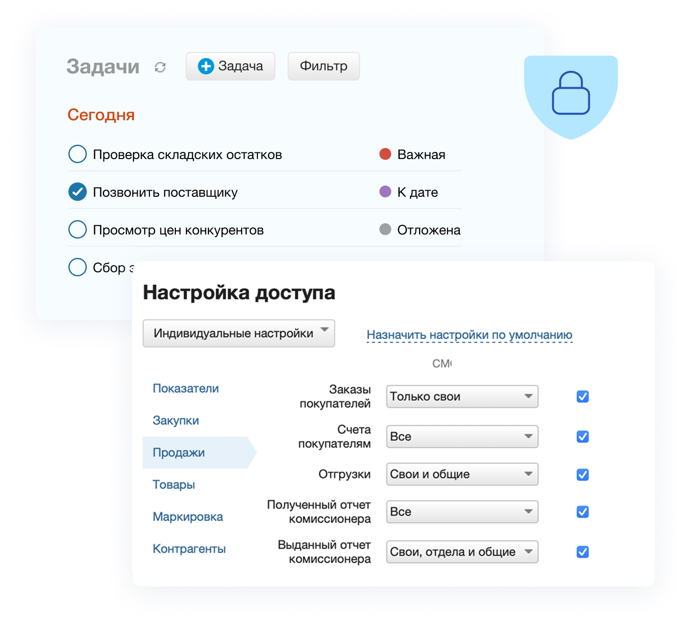 Разграничение доступа, подразделения, филиалы