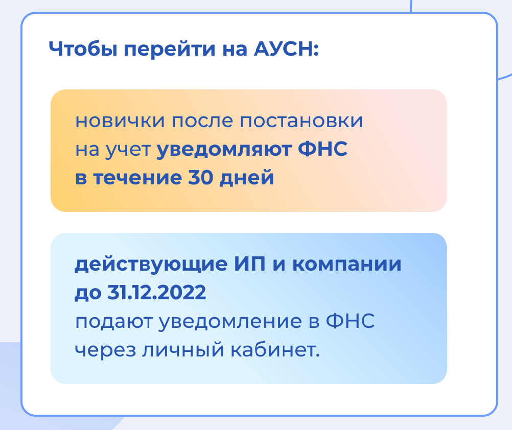 Как перейти на АУСН